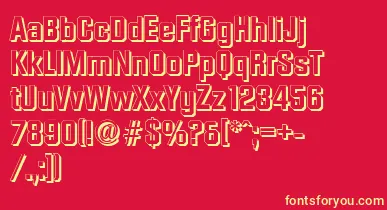 DiamanteshadowBold font – Yellow Fonts On Red Background