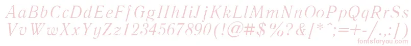 LiteraturnayaItalic.001.001 Font – Pink Fonts on White Background