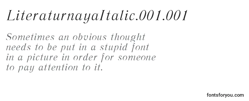 LiteraturnayaItalic.001.001 Font