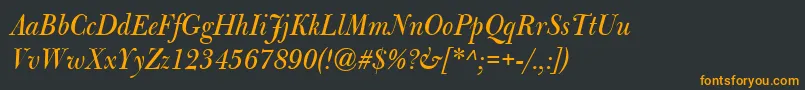 fuente BulmerMtDisplayItalic – Fuentes Naranjas Sobre Fondo Negro