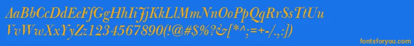 fuente BulmerMtDisplayItalic – Fuentes Naranjas Sobre Fondo Azul