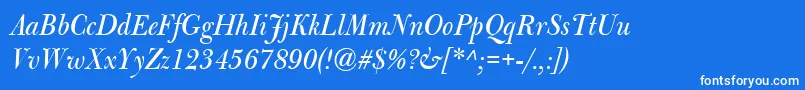 fuente BulmerMtDisplayItalic – Fuentes Blancas Sobre Fondo Azul