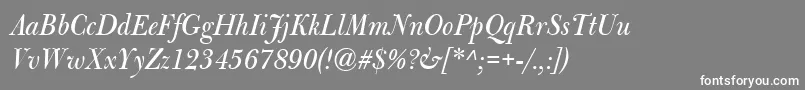 fuente BulmerMtDisplayItalic – Fuentes Blancas Sobre Fondo Gris