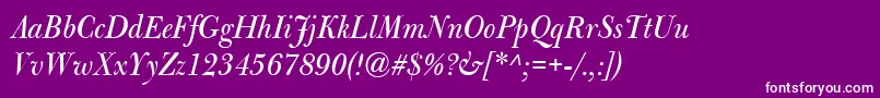 fuente BulmerMtDisplayItalic – Fuentes Blancas Sobre Fondo Morado