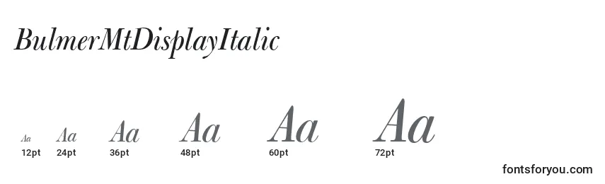 BulmerMtDisplayItalic Font Sizes