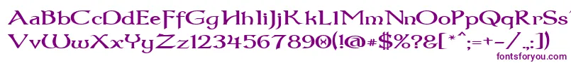 Dum3wide Font – Purple Fonts on White Background