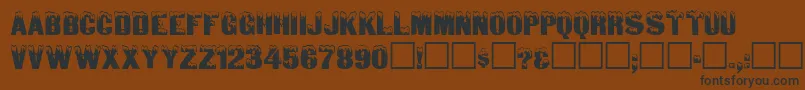 Toneanddebs Font – Black Fonts on Brown Background
