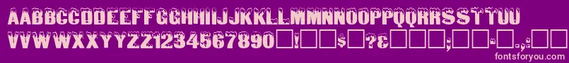 Toneanddebs-Schriftart – Rosa Schriften auf violettem Hintergrund