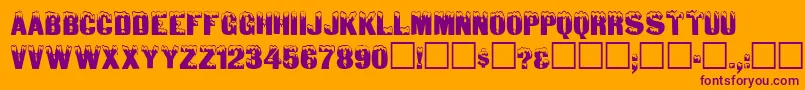 Toneanddebs Font – Purple Fonts on Orange Background