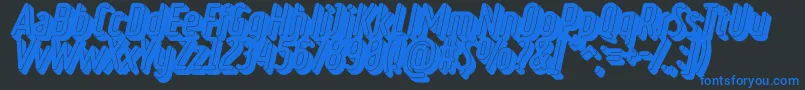 RulerVolumeBlack Font – Blue Fonts on Black Background