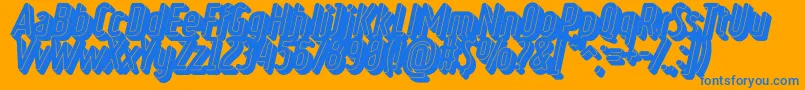 Шрифт RulerVolumeBlack – синие шрифты на оранжевом фоне
