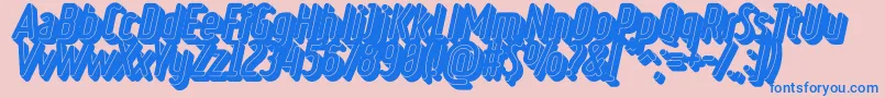 RulerVolumeBlack Font – Blue Fonts on Pink Background