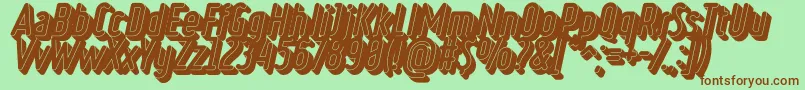 RulerVolumeBlack Font – Brown Fonts on Green Background