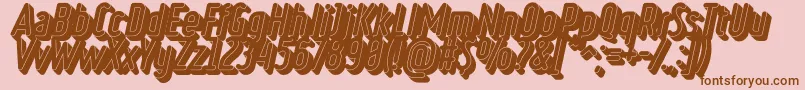 RulerVolumeBlack Font – Brown Fonts on Pink Background