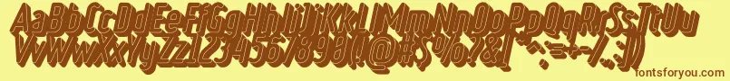 Шрифт RulerVolumeBlack – коричневые шрифты на жёлтом фоне