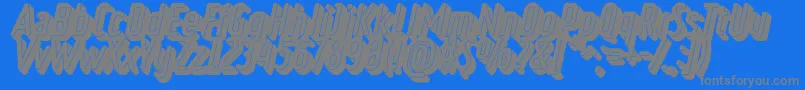 RulerVolumeBlack-Schriftart – Graue Schriften auf blauem Hintergrund
