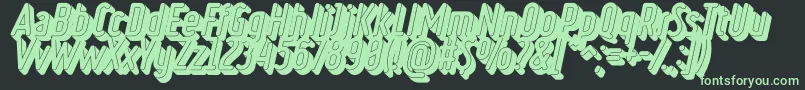 Шрифт RulerVolumeBlack – зелёные шрифты на чёрном фоне