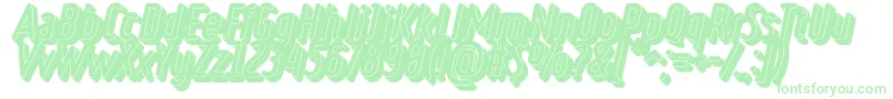 Fonte RulerVolumeBlack – fontes verdes em um fundo branco