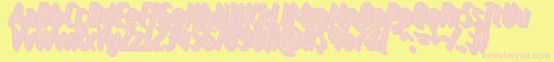 RulerVolumeBlack Font – Pink Fonts on Yellow Background