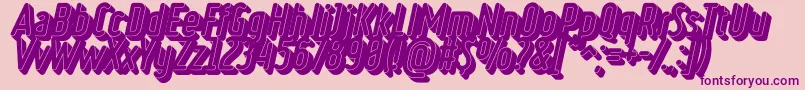 RulerVolumeBlack Font – Purple Fonts on Pink Background