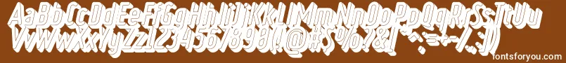 フォントRulerVolumeBlack – 茶色の背景に白い文字