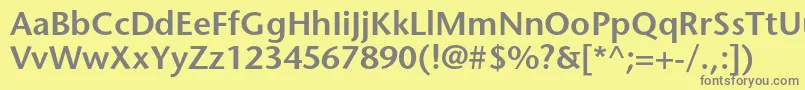 StonesansstdSemibold-fontti – harmaat kirjasimet keltaisella taustalla