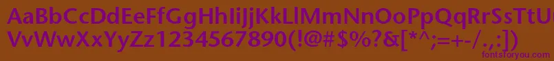 StonesansstdSemibold Font – Purple Fonts on Brown Background