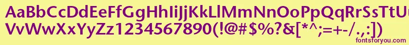StonesansstdSemibold-fontti – violetit fontit keltaisella taustalla