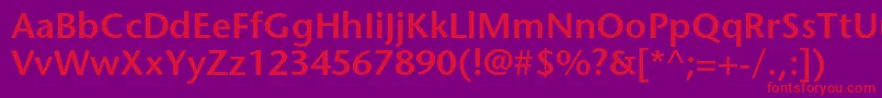 StonesansstdSemibold Font – Red Fonts on Purple Background