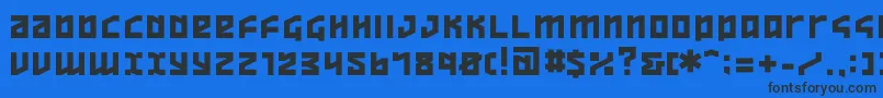 Overheads Font – Black Fonts on Blue Background