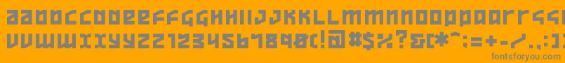 Overheads Font – Gray Fonts on Orange Background