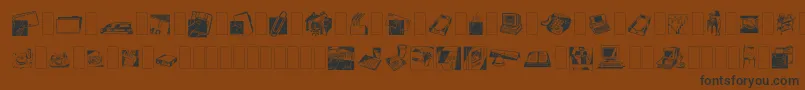 Dfindustrialstwo Font – Black Fonts on Brown Background