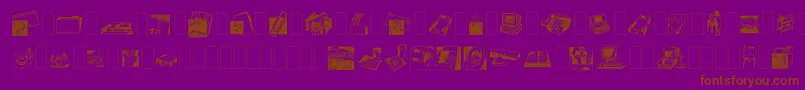 Dfindustrialstwo Font – Brown Fonts on Purple Background