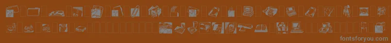 Dfindustrialstwo Font – Gray Fonts on Brown Background