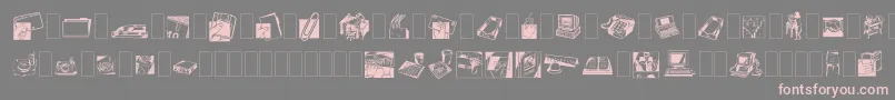 Dfindustrialstwo Font – Pink Fonts on Gray Background