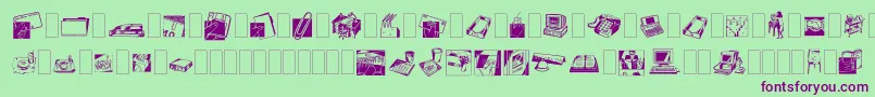 Dfindustrialstwo Font – Purple Fonts on Green Background