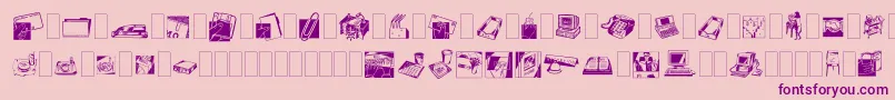 Dfindustrialstwo Font – Purple Fonts on Pink Background