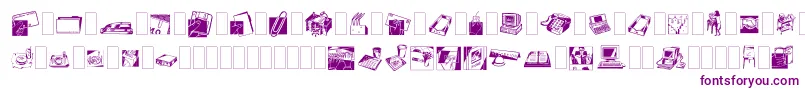 Dfindustrialstwo Font – Purple Fonts on White Background