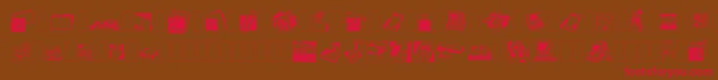 Dfindustrialstwo Font – Red Fonts on Brown Background