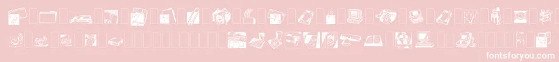 Dfindustrialstwo-Schriftart – Weiße Schriften auf rosa Hintergrund