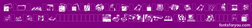 Dfindustrialstwo Font – White Fonts on Purple Background