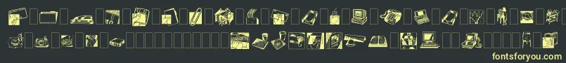 Dfindustrialstwo Font – Yellow Fonts on Black Background