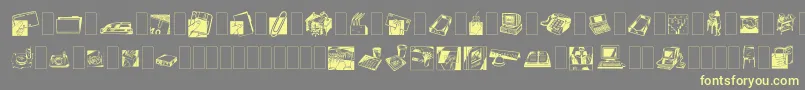 Dfindustrialstwo Font – Yellow Fonts on Gray Background