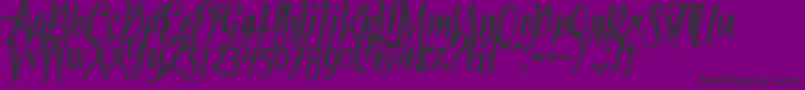 フォントTipbrush2 – 紫の背景に黒い文字