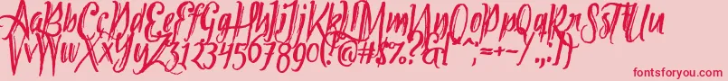Tipbrush2 Font – Red Fonts on Pink Background