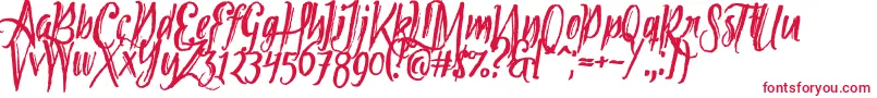 Tipbrush2 Font – Red Fonts on White Background