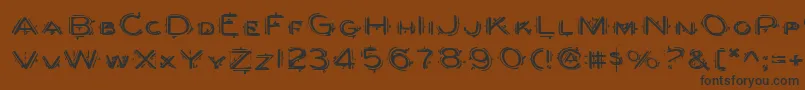 BerserkerExpanded Font – Black Fonts on Brown Background