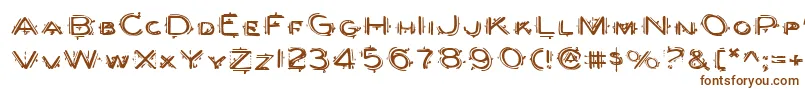 BerserkerExpanded-fontti – ruskeat fontit valkoisella taustalla