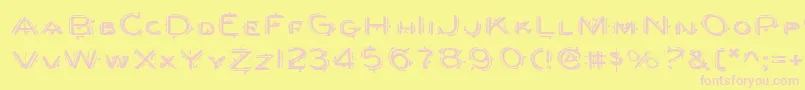 Шрифт BerserkerExpanded – розовые шрифты на жёлтом фоне