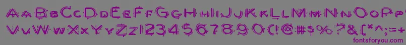 Шрифт BerserkerExpanded – фиолетовые шрифты на сером фоне